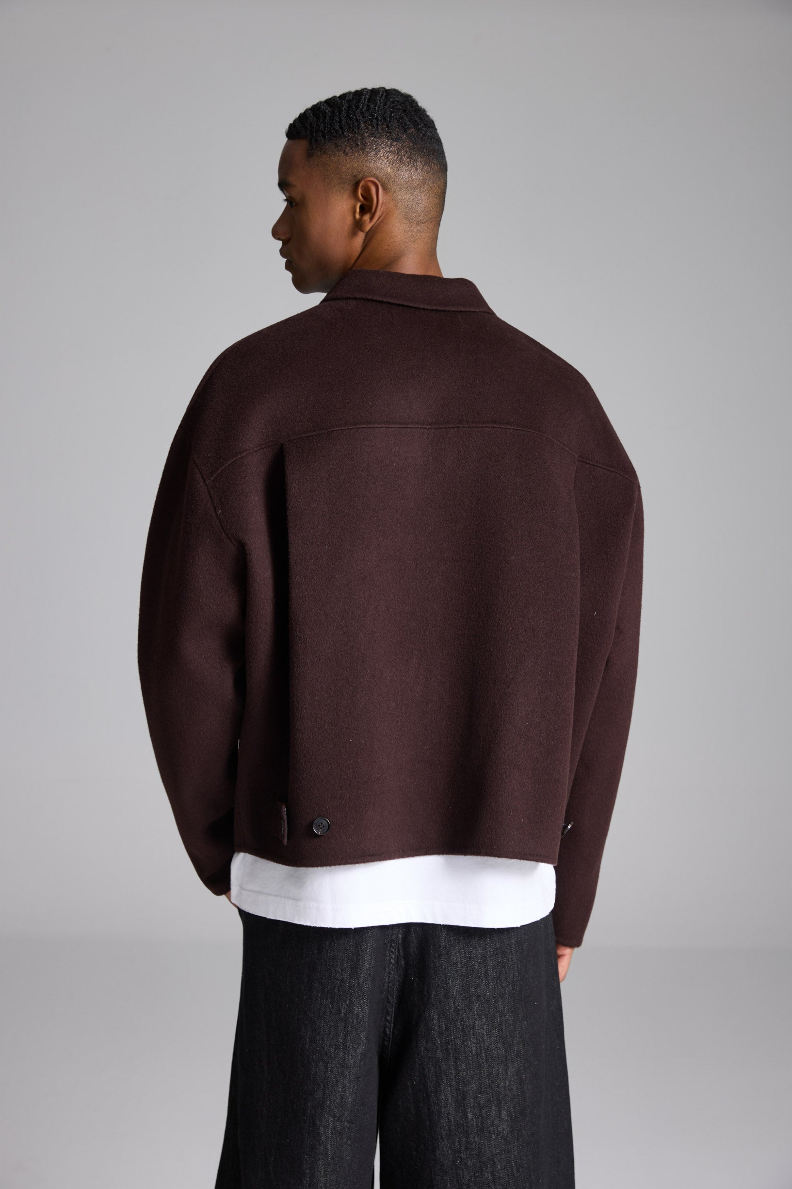 ハンドメイド ピュアウール ジャケット ブラウン – Woolenmaker Japan