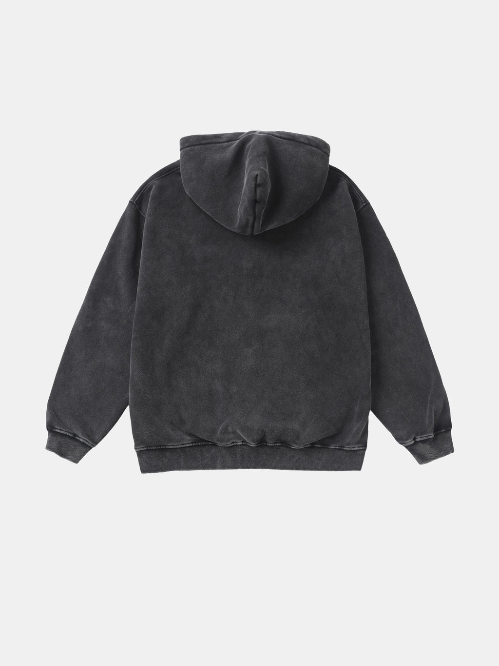 【柔らか 裏起毛】ウォッシュ加工 パーカー ブラック